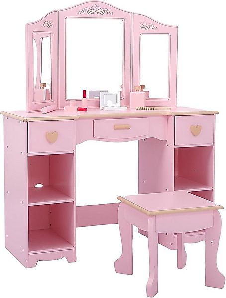 GarveeMore Schminktisch Kinderschminktisch mit Hocker Kinder Schminktisch M günstig online kaufen