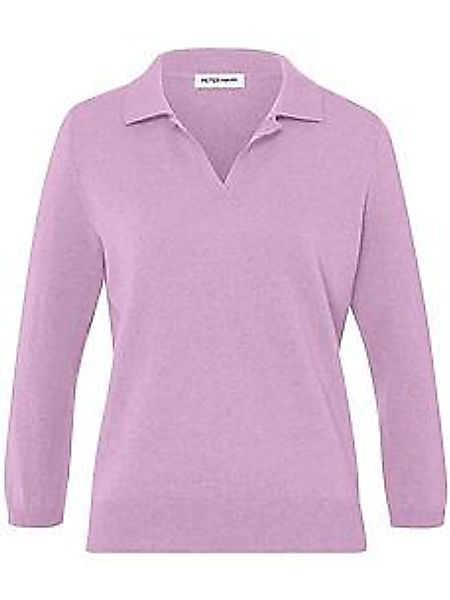 Polo-Pullover Kaschmir Peter Hahn lila günstig online kaufen