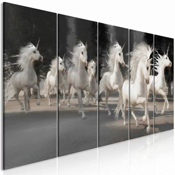 artgeist Wandbild Unicorns Run (5 Parts) Narrow mehrfarbig Gr. 200 x 80 günstig online kaufen