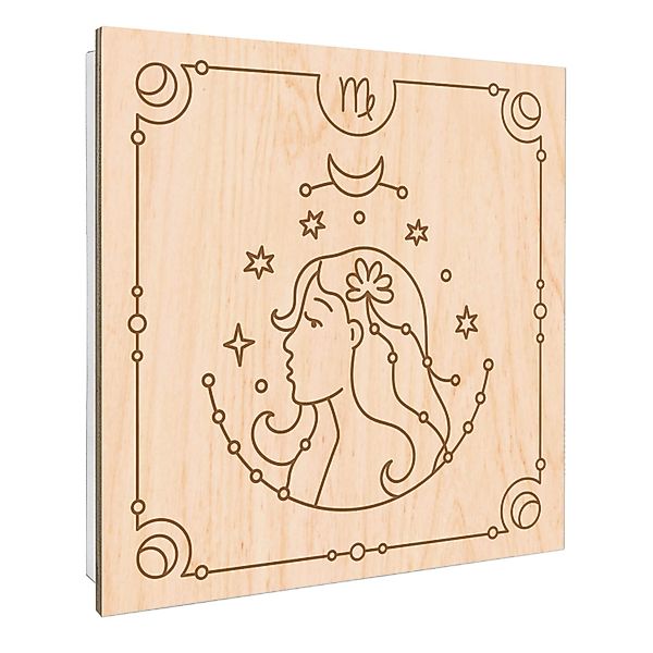 Banjado Schlüsselkasten mit Holzfront 30x30cm Weiß Scharnier Links 50 Haken günstig online kaufen