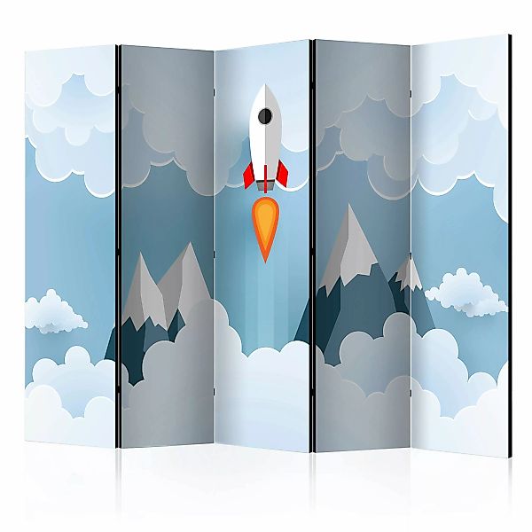 5-teiliges Paravent - Rocket In The Clouds Ii [room Dividers] günstig online kaufen