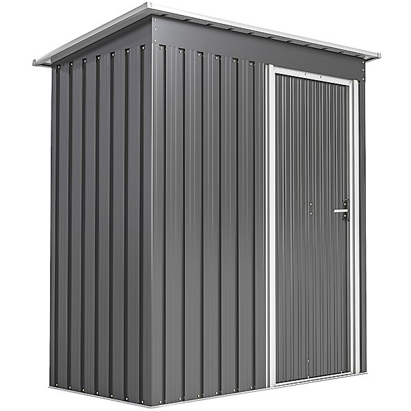 Outsunny Geräteschuppen 1,16 m²   Verzinkter Stahl, Schrägdach & abschließb günstig online kaufen