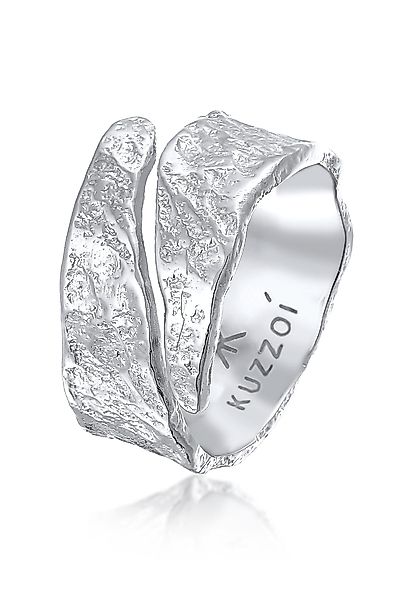 Kuzzoi Silberring Bandring Struktur Used Look günstig online kaufen
