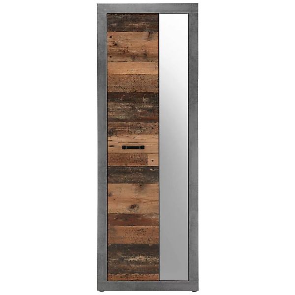 Garderobenschrank Indiana Beton dunkel Optik Old Wood Nachbildung B/H/T: ca günstig online kaufen