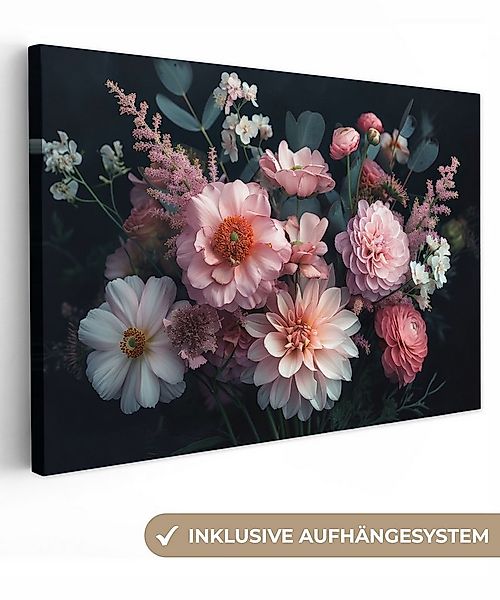 OneMillionCanvasses® Leinwandbild Blumen - Rosa - Blumenstrauß, Fotodruck ( günstig online kaufen