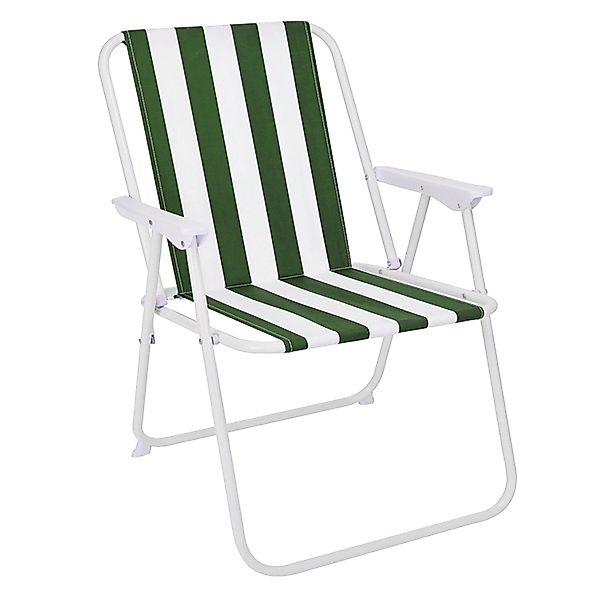 INDA-Exclusiv Klappstuhl Klappstuhl Campingstuhl Grün-Weiß gestreift günstig online kaufen