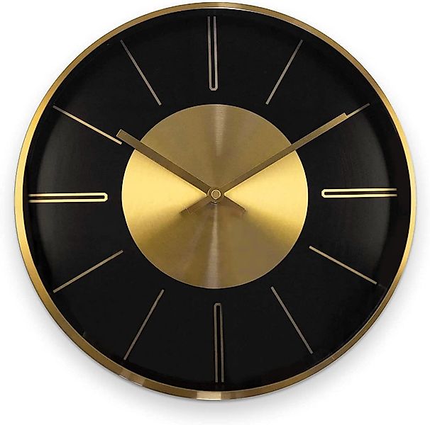 K&L Wall Art Wanduhr Metalluhr modern Aluminium Wanduhren ohne Ticken (Gold günstig online kaufen