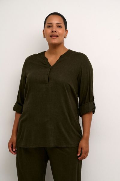 KAFFE Curve Langarmbluse Langarm-Bluse KCmille Große günstig online kaufen