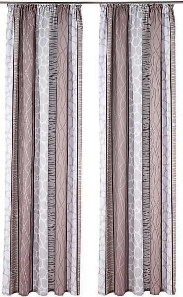 my home Vorhang "Gosen" Kräuselband 2 Stk. tlg. Gardine, Fertiggardine, bli günstig online kaufen