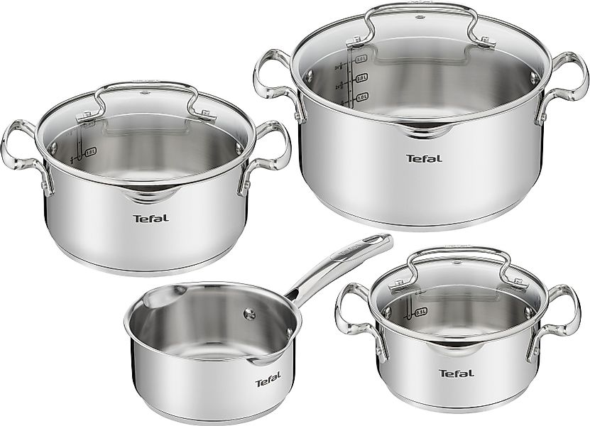 Tefal Topf-Set »Duetto+ G719S7« Set, Kochtopf mit Glasdeckel 16/20/24 cm, S günstig online kaufen