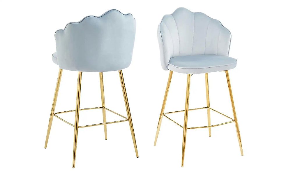 Barhocker 2er-Set   ¦ grau ¦ Maße (cm): B: 52 H: 100 Polstermöbel > Hocker günstig online kaufen