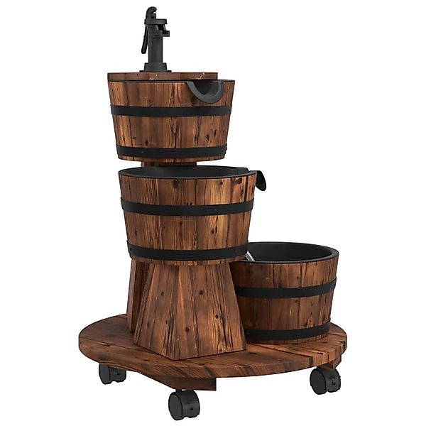 vidaXL Wasserfall Gartenbrunnen mit Rollen und günstig online kaufen