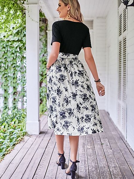 DEBAIJIA Dirndl Damen Röcke Sommer Floral günstig online kaufen