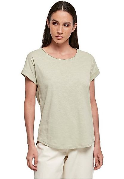 urbandreamz T-Shirt Damen Kurzarm Rundhals Long Slub Shirt hinten lang gesc günstig online kaufen