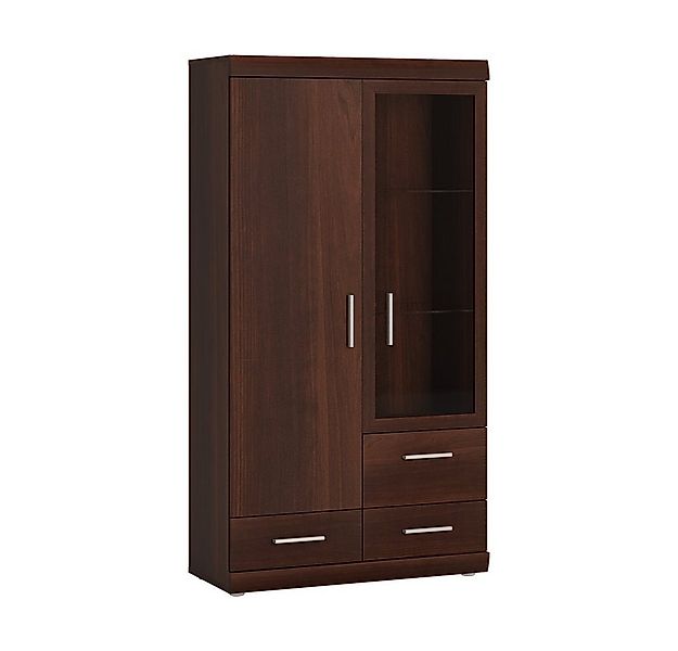 Lomadox Highboard IMPERIA-129, Highboard 80 cm Nussbaum Schrank Wohnzimmer günstig online kaufen
