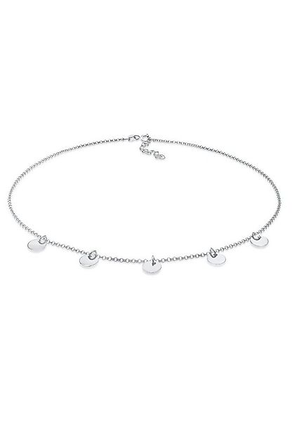 Elli Choker Choker Kette Geo Plättchen Rund 925 Silber günstig online kaufen