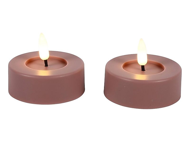 Countryfield LED-Kerze (Set, 2-tlg), Teelichter XL rosa mit 6/18h Timer günstig online kaufen