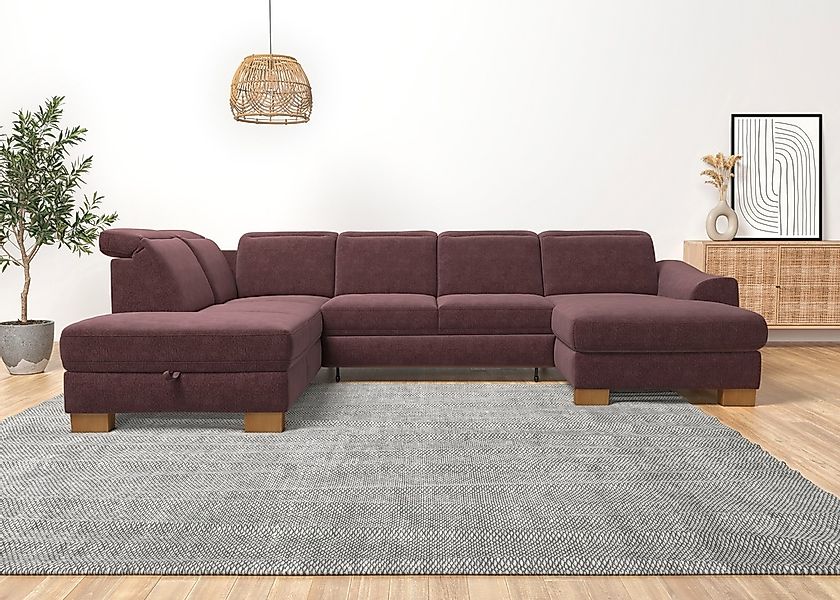 Home affaire Wohnlandschaft "Dundee U-Form" wahlweise mit Kopfteilverstellu günstig online kaufen