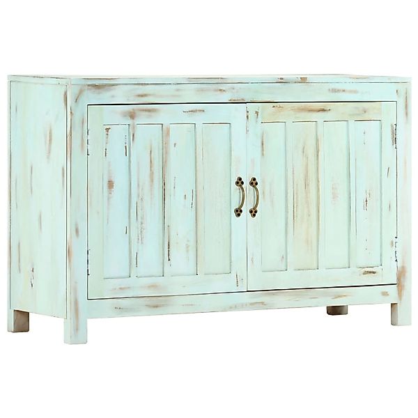vidaXL Sideboard Hellblau 110x35x70 cm Massivholz Mango 247763 günstig online kaufen