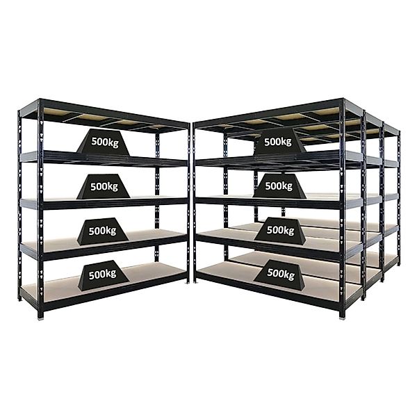 PROREGAL Mega Deal 4x Profi Schwerlastregal Rhino HxBxT 200x200x60cm 5 Span günstig online kaufen