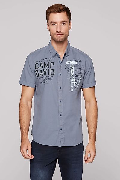 CAMP DAVID Kurzarmhemd mit Webstruktur günstig online kaufen