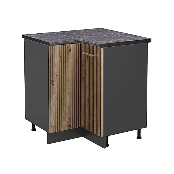 Vicco Eckunterschrank R-Line Artisan-Eiche/Anthrazit 76 cm AP Anthrazit günstig online kaufen