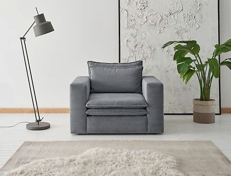 Home affaire Sessel »PIAGGE« Hochwertiger Cord- passend zur Serie PIAGGE günstig online kaufen