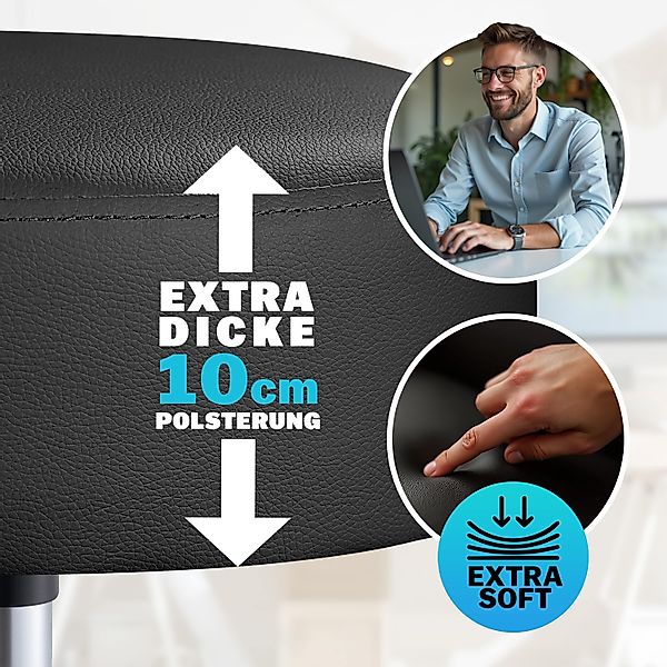 Casaria Drehhocker, 2er Set Höhenverstellbar 10cm günstig online kaufen