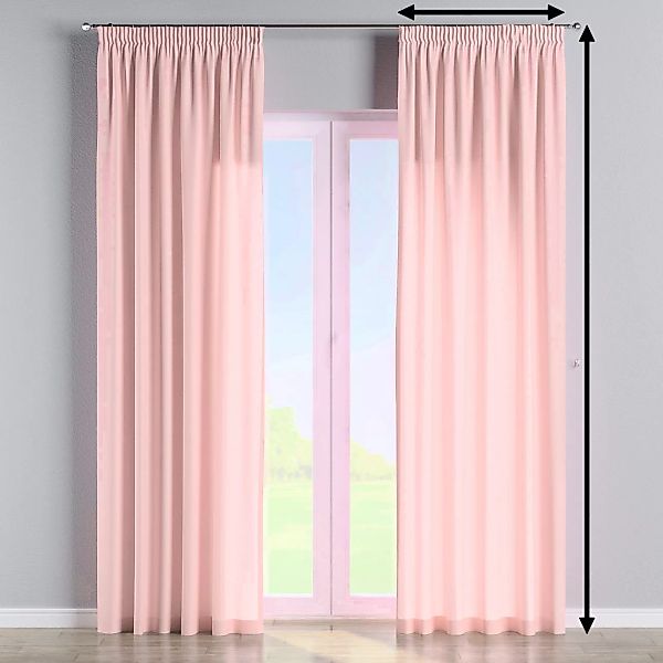 Gefütterter Vorhang mit Kräuselband, rosa, Loneta (133-39) günstig online kaufen