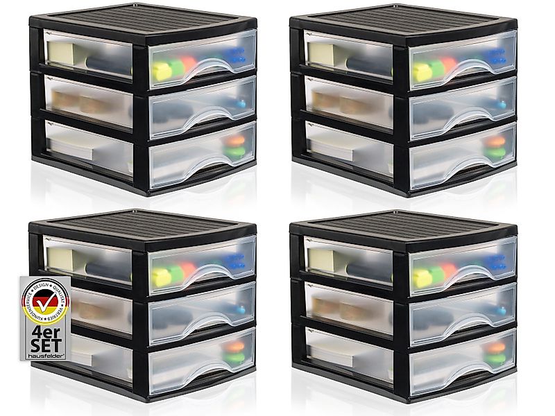 Hausfelder Schubladenbox Schubladenschrank A5 4 Stk. günstig online kaufen