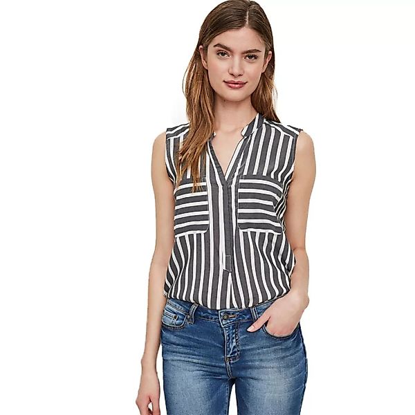 Vero Moda Erika Stripe XS Black / Stripes Opposite Snow White günstig online kaufen
