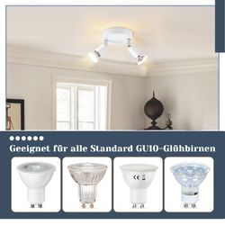Nettlife Deckenstrahler Küchenlampe GU10 Rund Schlafzimmerlampe günstig online kaufen