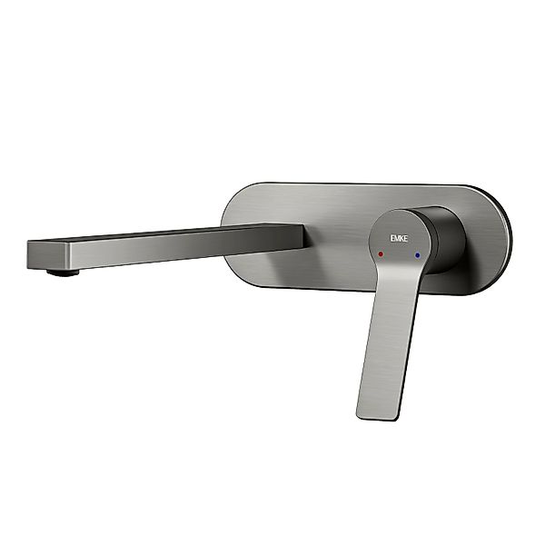 Emke Wand Waschtischarmatur Inklusive Grundkörper 288 x 210 x 70 mm Anthraz günstig online kaufen