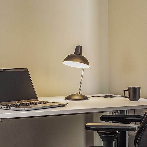 Lindby Jamelia Vintage-Tischlampe, Stahl, schwarz günstig online kaufen