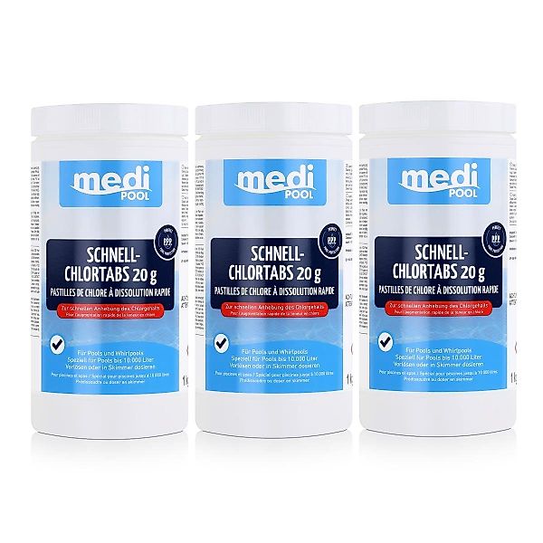 mediPOOL Poolpflege mediPOOL Schnell-Chlortabs 1kg - günstig online kaufen