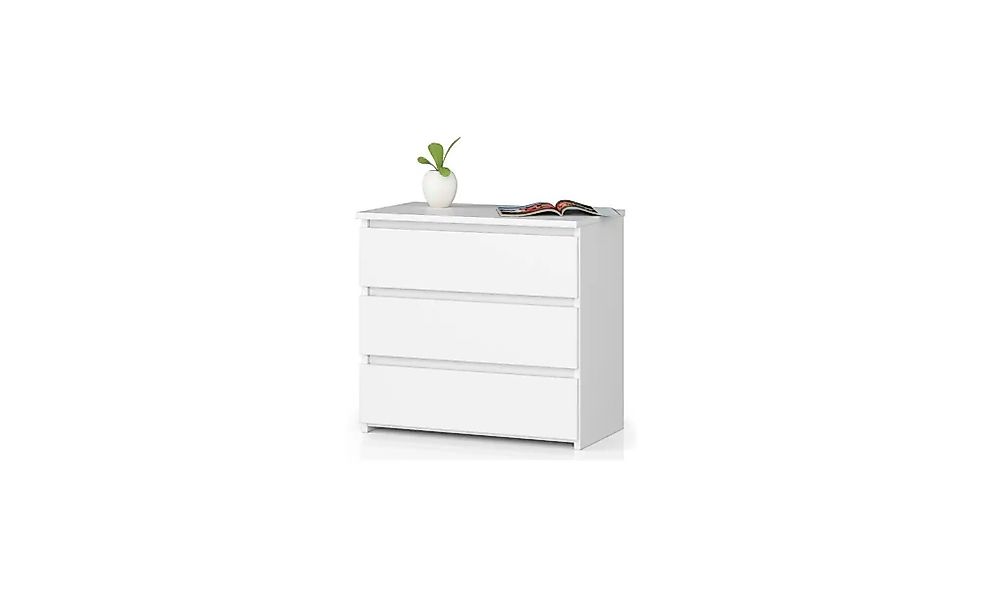 Kommode mit 3 Schubladen Carlo ¦ weiß ¦ Maße (cm): B: 60 H: 57 Tische > Nac günstig online kaufen
