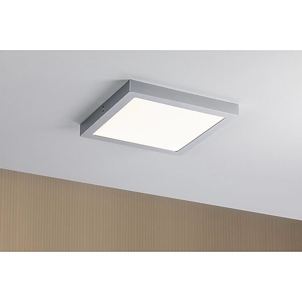 LED Wand- und Deckenleuchte Abia in Chrom-matt 22W 2200lm eckig günstig online kaufen