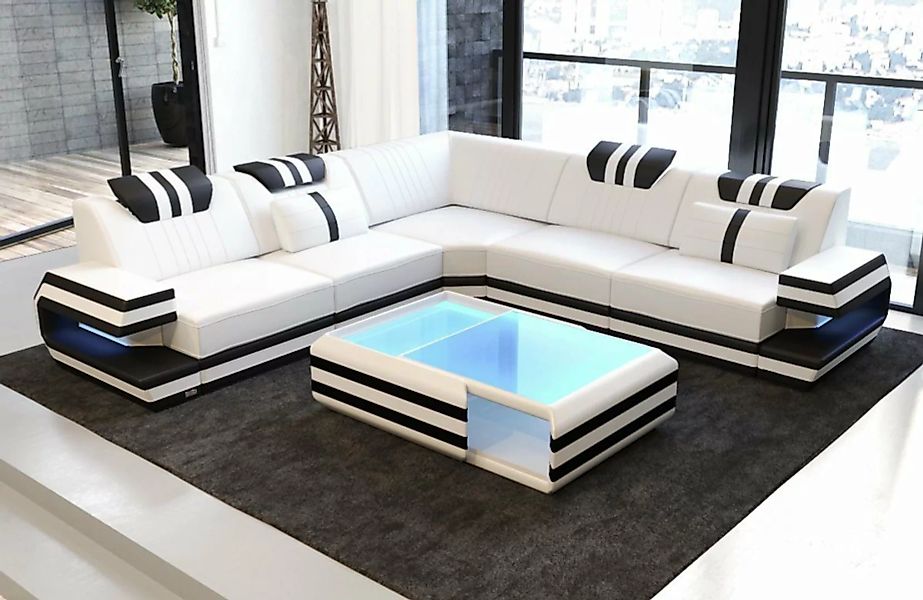 Sofa Dreams Ecksofa Ledercouch Sofa Leder Ragusa L Form Ledersofa, Couch, m günstig online kaufen