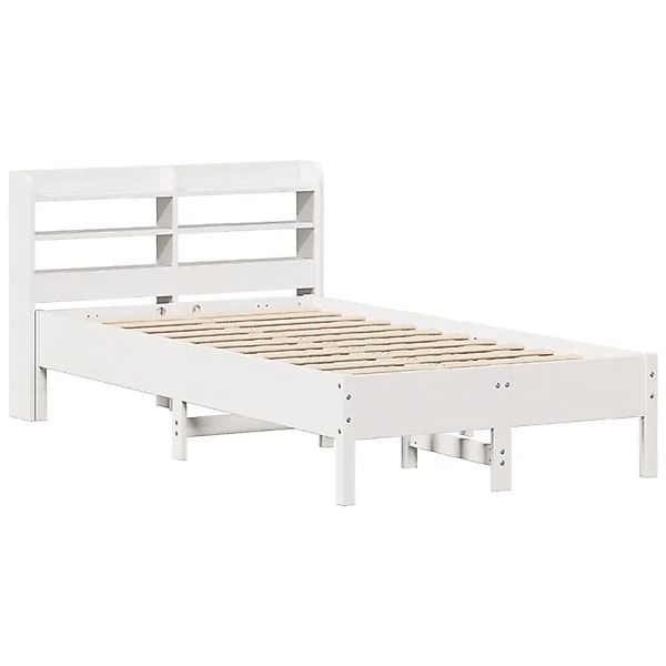 vidaXL Massivholzbett ohne Matratze Weiß 75x190 cm Kiefernholz 3306913 günstig online kaufen