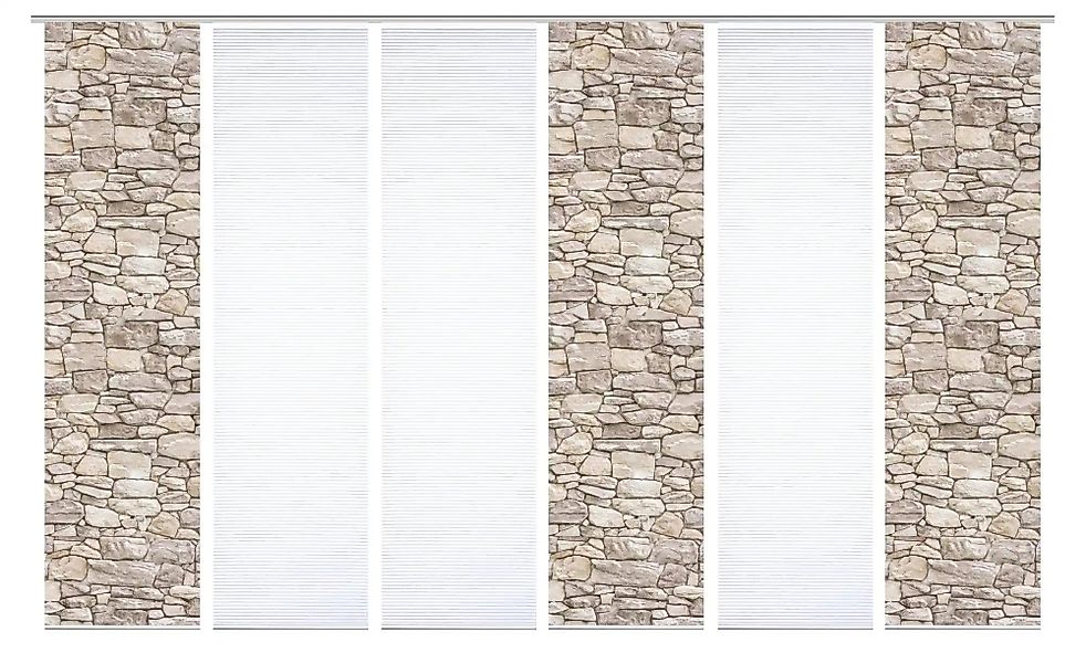 HOME in green Schiebevorhang   ¦ creme ¦ Synthetik ¦ Maße (cm): B: 60 H: 24 günstig online kaufen