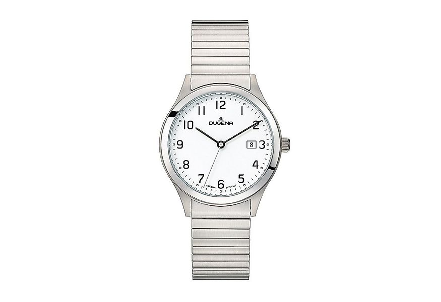 Dugena Quarzuhr Herren-Armbanduhr Bari, Quarz, Edelstahlgehäuse, Mineralgla günstig online kaufen