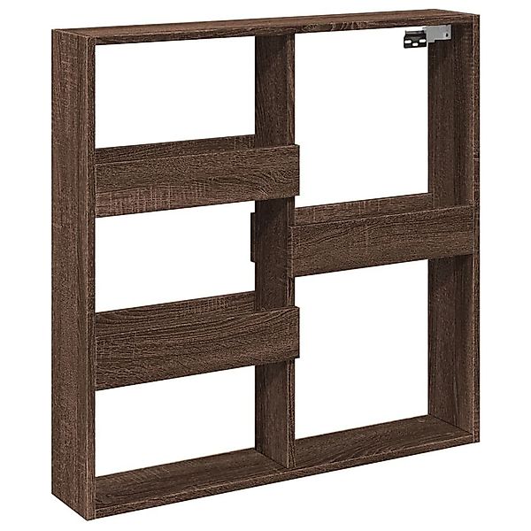 vidaXL Regal Wandschrank Braun Eichen-Optik 80x15x80 günstig online kaufen