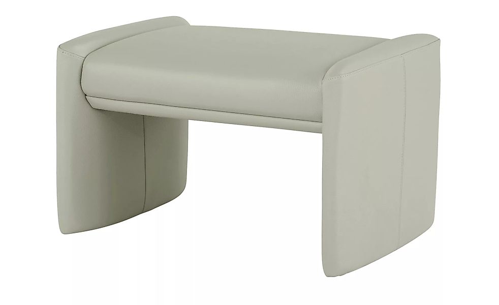 Lederhocker - grau - 71 cm - 42 cm - 51 cm - Polstermöbel > Hocker - Möbel günstig online kaufen