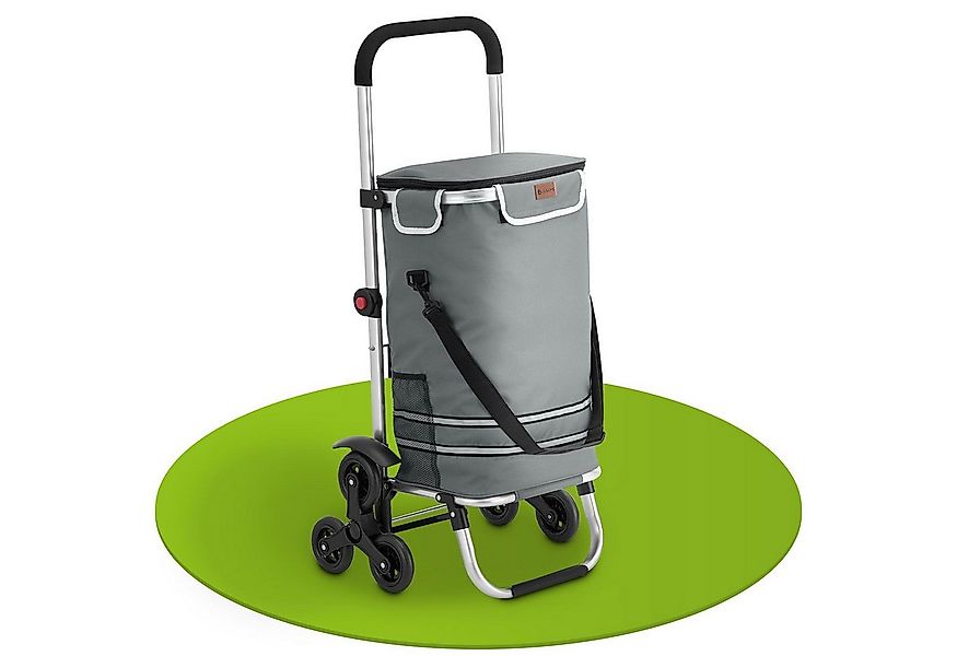 Juskys Einkaufstrolley 3in1, 56 l, mit Treppensteiger (6 Rollen), klappbar günstig online kaufen