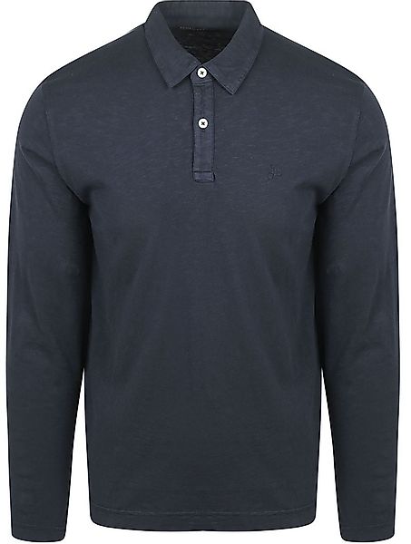 Marc O'Polo Longsleeve Poloshirt Navy - Größe L günstig online kaufen