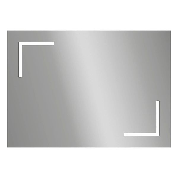 Kristall-Form LED-Lichtspiegel Lenja 70 cm x 50 cm Rechteckig günstig online kaufen