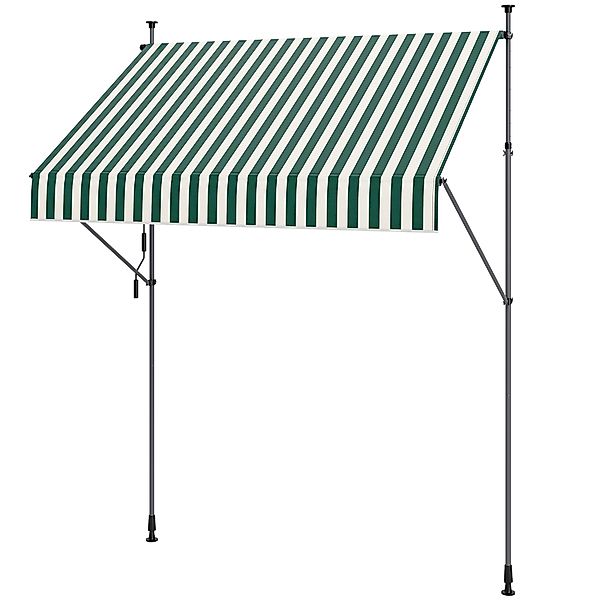 Outsunny Sonnensegel 2x1,2 m mit Kurbelarm, Sonnenschirm für den Außenberei günstig online kaufen