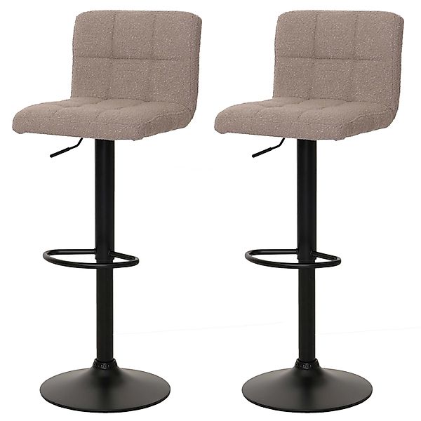 PROREGAL 2er-Set Barhocker Gepolstert Mit Lehne Sitzhöhe 63-83cm Höhenverst günstig online kaufen