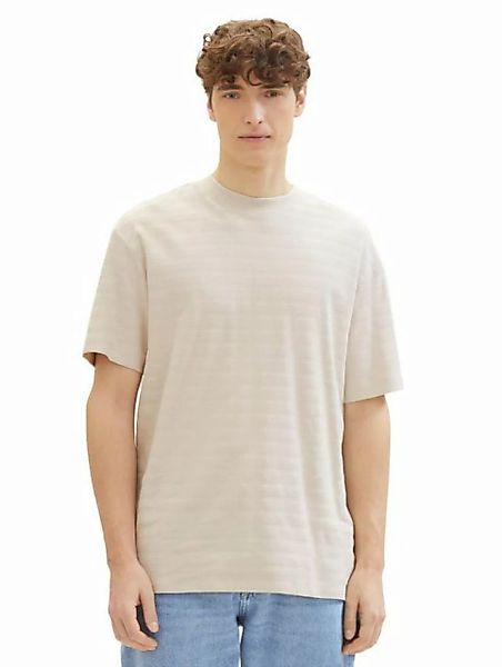 TOM TAILOR Denim T-Shirt relaxed structured t-shirt günstig online kaufen