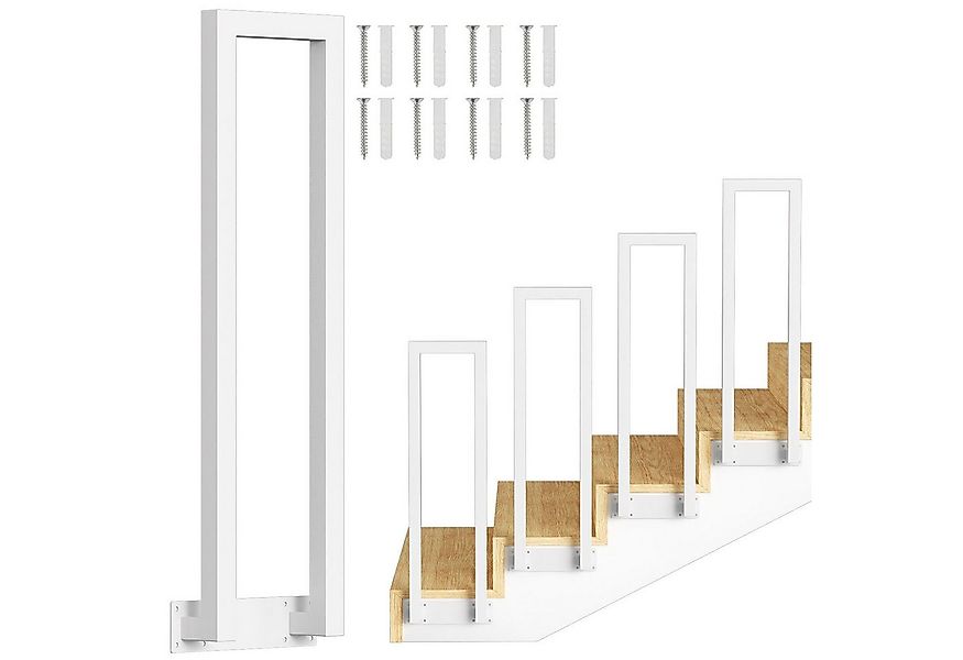 Clanmacy Treppengeländer U-förmige Eisen Handlauf Geländer Seitliche Montag günstig online kaufen